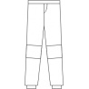 Dětské softshellové kalhoty -bez kapes + tvarovaná kolena - jednobarevné