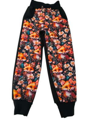 Softshellové kalhoty s fleecem lišky  - skladem vel.110/116