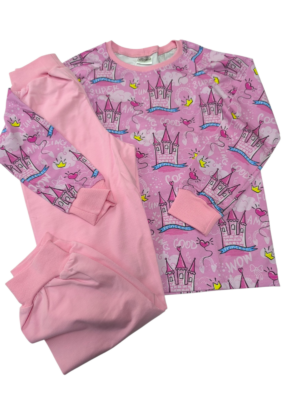 Dětské pyžamo zámky – skladem velikost 122/128