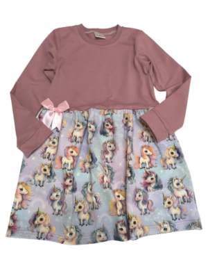 Dívčí šaty s jednorožci - skladem vel. 110/116