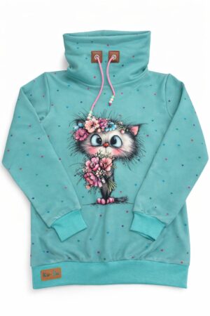Dětská mikina Květinové kočičky (na objednávku)