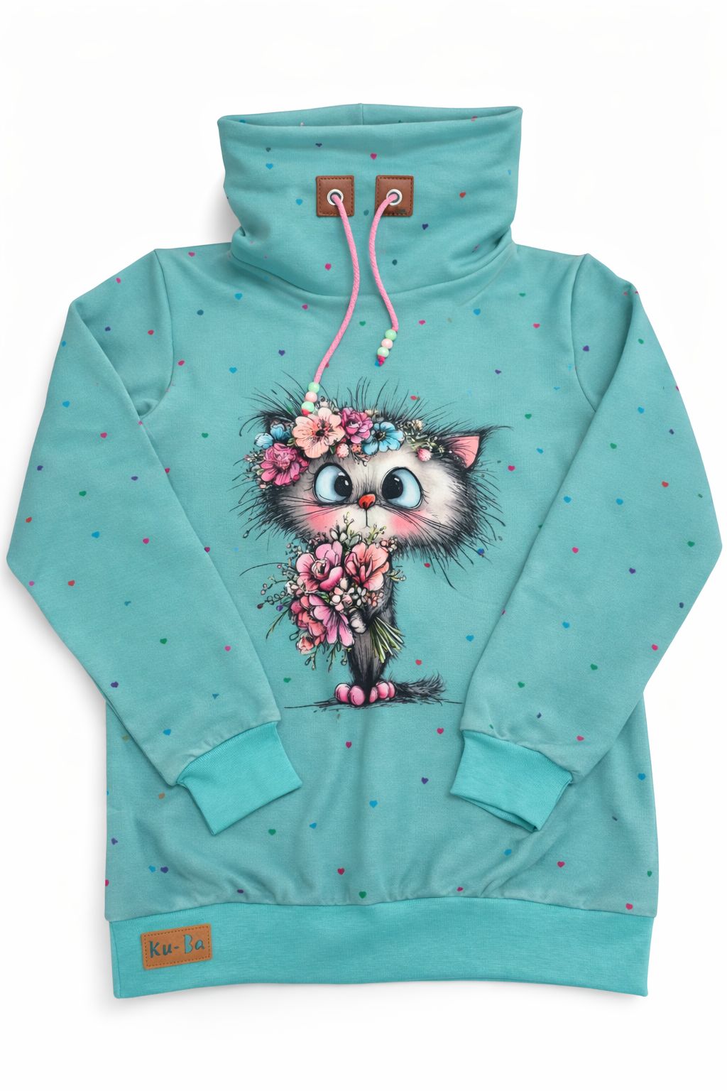 Dětská mikina Květinové kočičky (na objednávku)