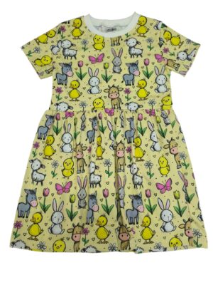 Dívčí šaty s motivem jarních zvířátek –  skladem (více velikostí)