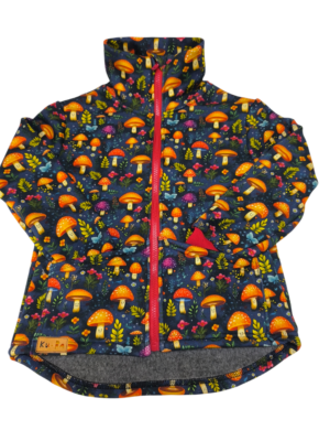Dětská zateplená mikina s houbičkami - skladem vel.116/122